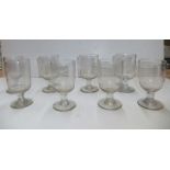 8 Georgian rummer glasses