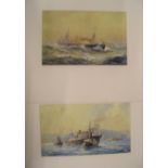 Pair of John Charles ALLCOTT (1889-1973), seascape watercolours, one inscribed "SYDNEY, N.S.W 1931",