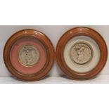 Etienne-Germain Ragoneau (French 1808-?) pair of circular plaster relief plaques in original