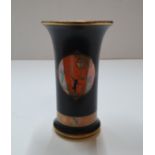 Carltonware art-deco "Moonlight cameo" vase 15 cm high