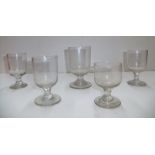 5 Georgian rummer glasses