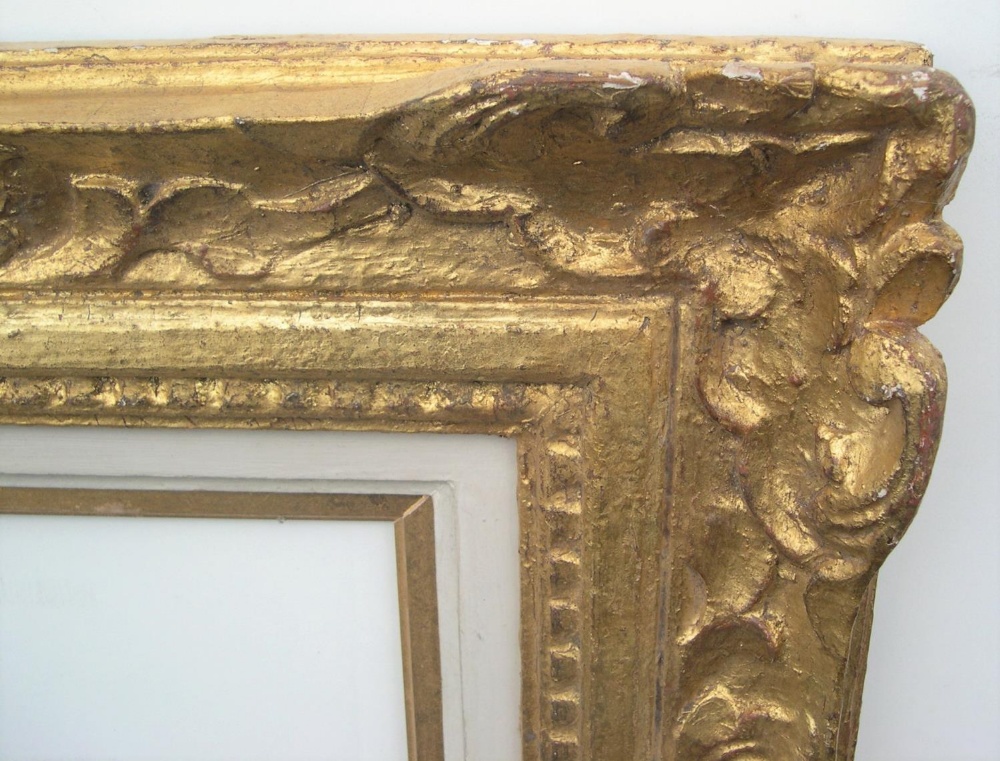 Superb, large, early 20thC ornate frame, Internal measurements are - 64 x 76 cm