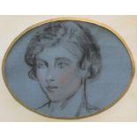 Harry John PEARSON (1872-1933) pastel head study of the artists neice, framed and in an oval