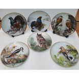 Set of 6 Limited edition, (1st edition) 1984 bird plates by Franklin Porcelain