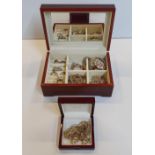 Good quality, ladies jewellery box and contents (approx 37 pieces)