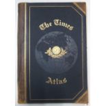 The Times 1900 leather bound atlas with 132 pages of maps containing 196 maps in total, Lovely