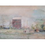 David Paul Rowan Sen RBA (Born 1950 Colne) oil on board, 1983 "Misty sunrise, Stroud", signed,