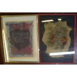 Alan East 1997 watercolour "Nelson Mandela speech" & 1 other