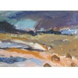 Sheila Macnab MACMILLAN (1928-2018) impressionist oil on card, "St Ninians Bay, Scotland",