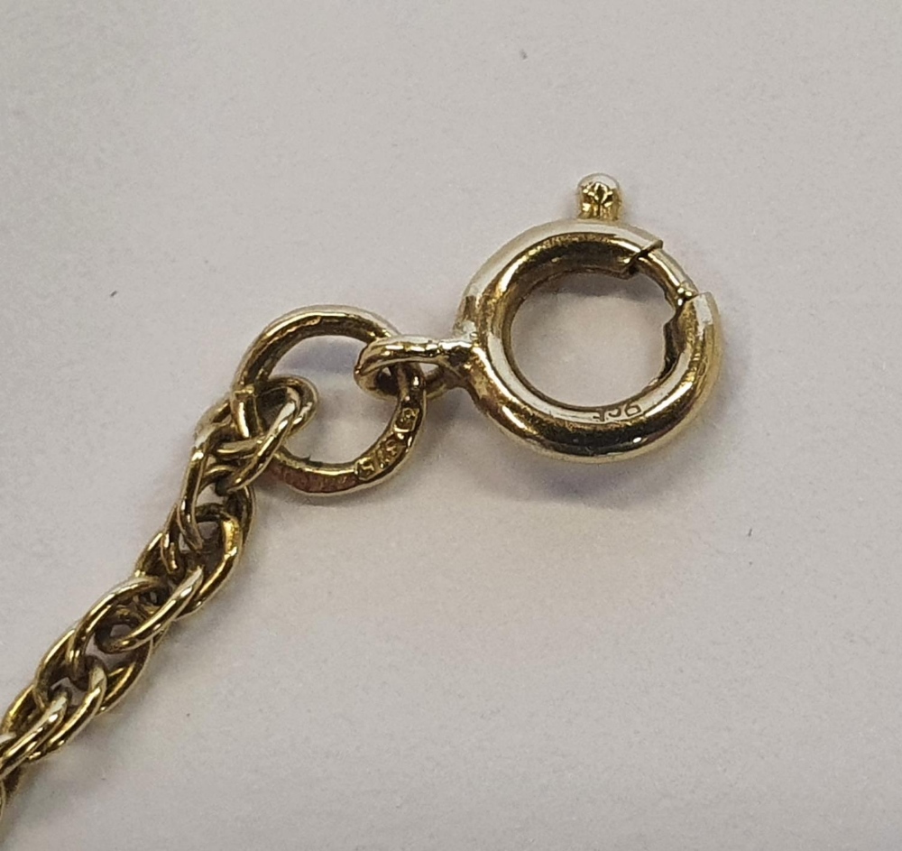 9ct yellow gold chain (3.2 grams & 26 cm long) together with an unmarked ladies gold coloured - Image 3 of 3