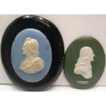 Pair of large Wedgewood cameos including one of John Wesley (1 unframed)