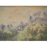 Joseph KIRKPATRICK (1872-1936) 1893 watercolour, Spring time, Conway Valley, original gilt frame, 20