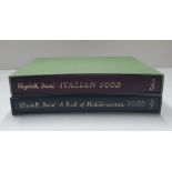 Elizabeth David, 2 hardback books on Italian food etc