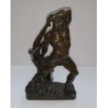 Antonio CANOVA (Italy 1757-1822) bronze "Hercules throwing Lichas into the sea", signed to base, The