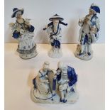 Collection of decorative figures, jars and vases (some a/f)