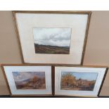 3 good quality framed Edwardian watercolours to include a Joseph Knight, John Keeley & Francis