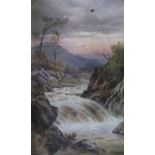 Indistinctly signed Victorian river scene oil - requires soem restoration, signed and inscribed