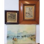 5 small old framed prints (2 after Turner)
