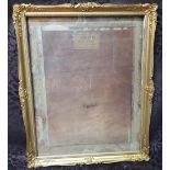 1 medium ornate gilt and gesso frame, glazed, minor losses. Internal measurements - 51 x 39.