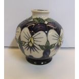 Moorcroft butterfly vase by Rachel Bishop, 10 cm high