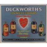 Rare, mid 20thC vintage cardboard sign, Duckworths of Manchester, 36 x 45 cm Fine and clean