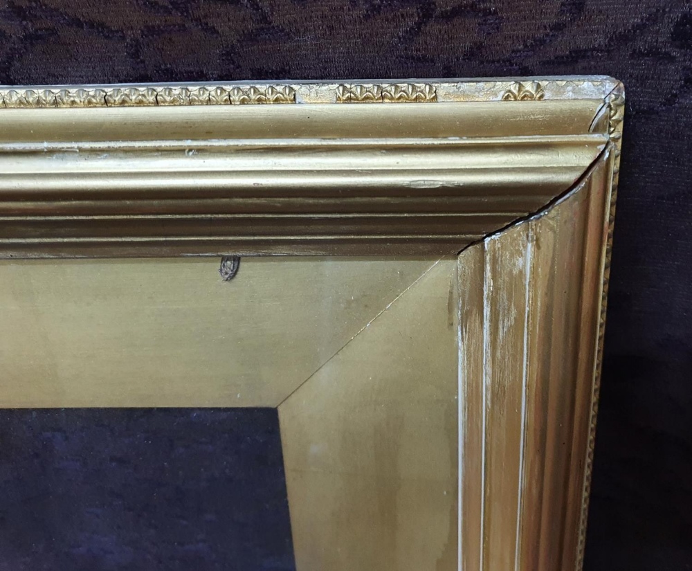1 large antique frame, glazed, some losses. Internal measurements - 61 x 51. - Image 2 of 2