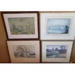 4 good quality 20thC landscape watercolours by differing artists to include S H Kessels, Henry