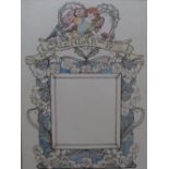 Dorothy Fitchew, Edwardian art nouveau watercolour, calender design & another watercolour item by
