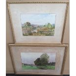 2 good quality Cyril WARD (1863-1935) landscape watercolours, both signed, both framed, 24 x 35 cm