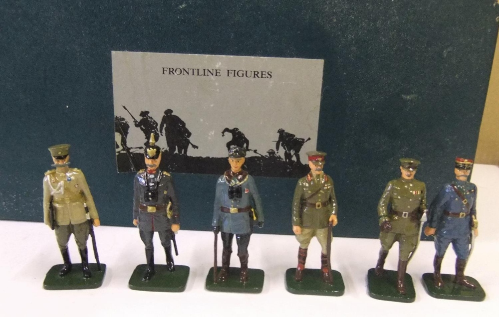 Boxed frontline figures - 6 WW1 generals, complete with papers