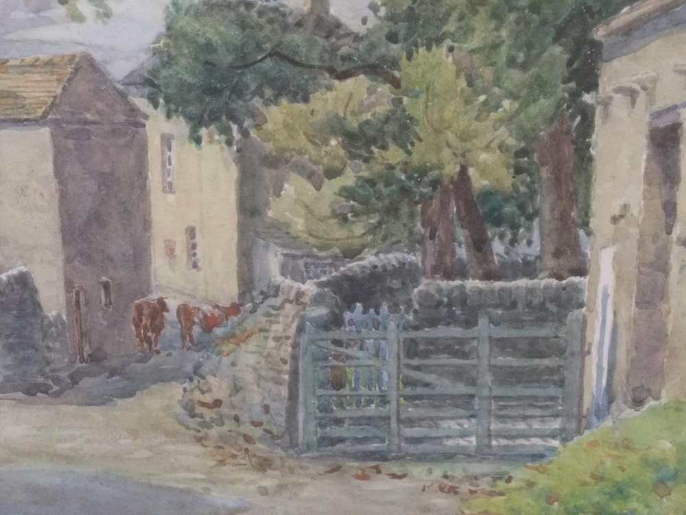Joseph WEST (1882-1958) watercolour, Farm at old Gressington, framed 25 x 36 cm Fine with good - Image 3 of 6