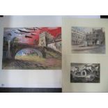 8, Jerzy FACZYNSKI (Poland 1917-1994) watercolours, Polish buildings, all unframed