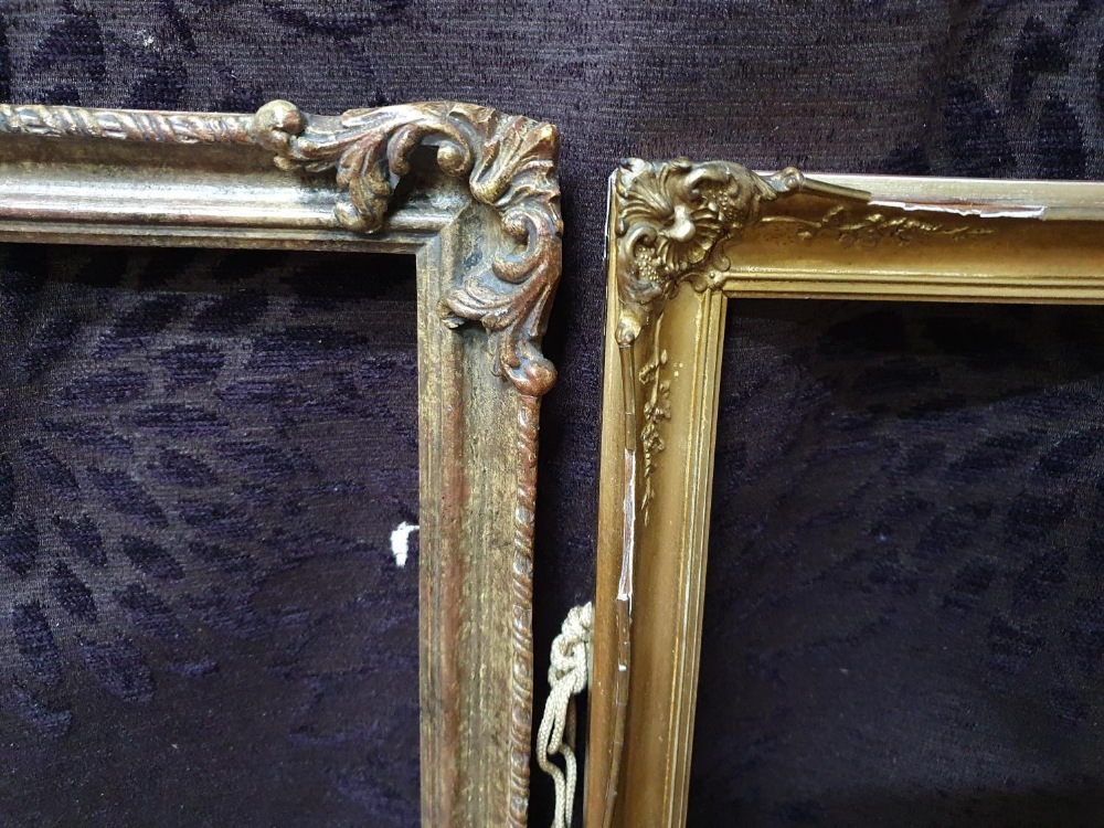 6 various small, medium and large ornate gilt and gesso frames, some losses. Internal measurements - - Image 4 of 6