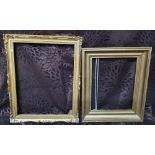 4 various medium sized gilt and gesso frames, 1 glazed, some losses. Internal measurements - 44 x 33