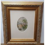 2, Albert Dürer LUCAS (1828-1918) 1903 & 1904 oval floral watercolours, both signed and dated,