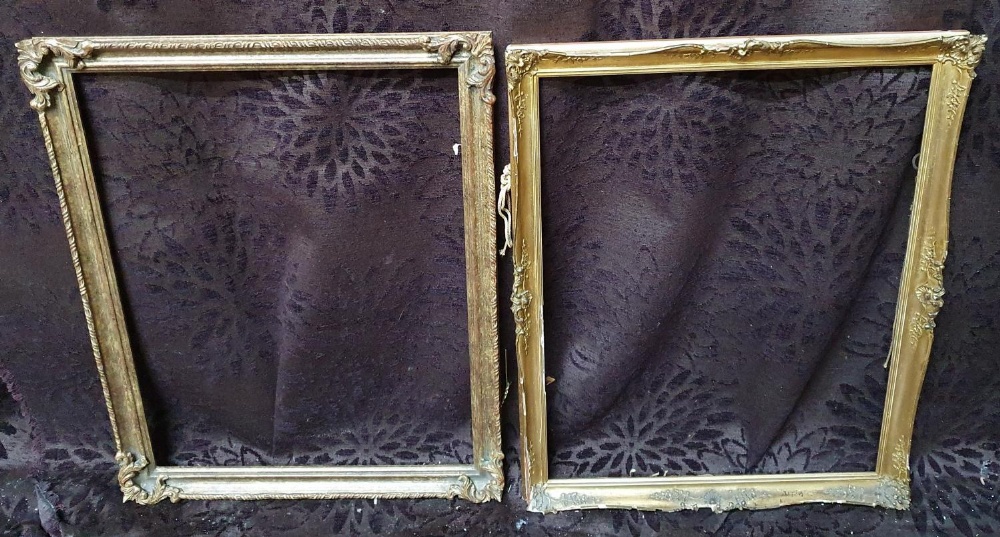 6 various small, medium and large ornate gilt and gesso frames, some losses. Internal measurements - - Image 3 of 6