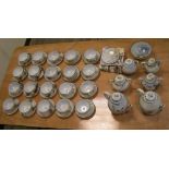 Finely painted, antique 2 delicate Japanese part tea sets, each item finely painted (80+ pieces),