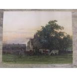 George Hamilton CONSTANTINE (1878-1967) watercolour, Grange Farm, Fulwood, signed, unframed, 23 x 32