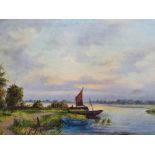 Circle of Tom SCOTT (1854-1927), 1926 oil on canvas, "Norfolk broads scene", bears signature,