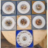 6 boxed Coalport Christmas plates (late 1970s) and a 1977 boxed Queens silver jubilee plate (7)