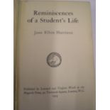 Rare 1st Edition, Reminiscence of a Students Life by Jane Ellan Harrison but published by