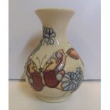 Moorcroft butterfly vase by Rachel Bishop, 16 cm high