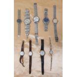 Collection of 9 various ladies and gents vintage wrist-watches (9)