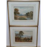 Pair of John Wilson HEPPLE (1854-1937) 1914 watercolour landscapes, both signed and dated, both in