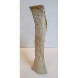 Nigerian bovine bone figure carving (35 cm long)