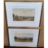 2 good quality, unsigned old watercolour landscapes, 1 inscribed "Standish" (near Wigan), both