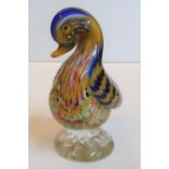 Murano, colourful glass duck, c1976, made for the famous Tour d'Argent Michelin stared restaurant in