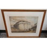 Job Balman c1790 watercolour "View of Chee Torr, River Wyre", signed, later mount and frame, The