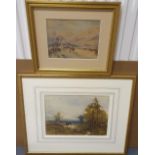 2 William MANNERS (1860-1930) watercolours, 1 signed and dated 1912, the other unsigned, Both