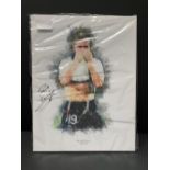 Paul Gascoigne - Signed artwork on stretched canvas with COA 20x26x1 inches